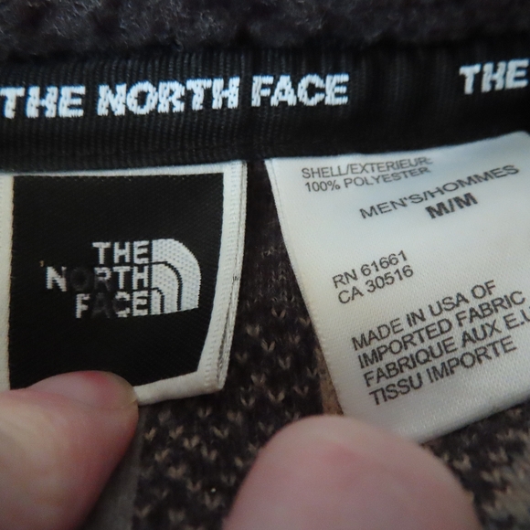 north face sherpa fleece jacket 1/4 zip pullover made in usa M - Picture 5 of 5